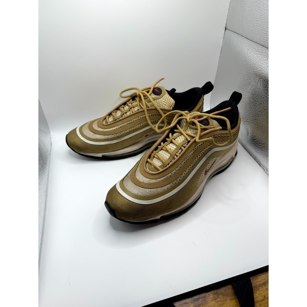 Nike Air Max 97 Ultra 17 918356-700 Mens 10 Running Shoes Metallic Gold Sneaker